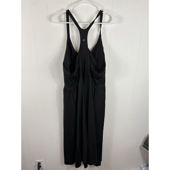 Halara Everyday Plus Size Midi Chill Dress-La Land Dress Plus Size 3X Black Slit - Picture 6 of 9